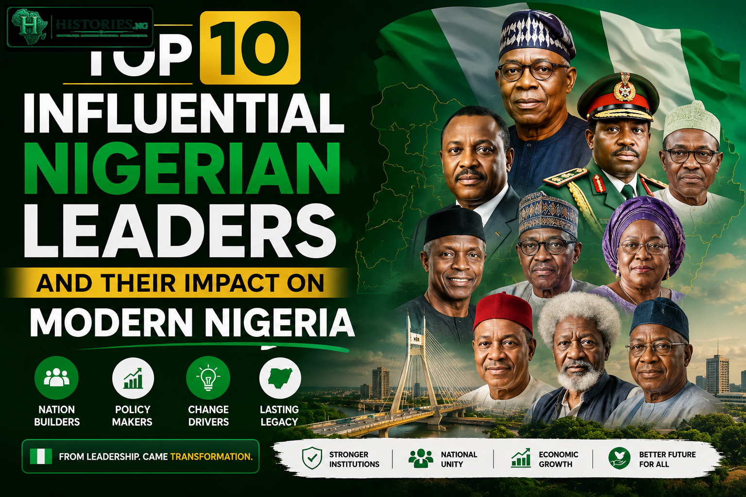 Top 10 Influential Nigerian Leaders and Their Impact on Modern Nigeria